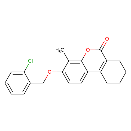 3-[(2-chlorobenzyl)oxy]-4-methyl-7,8,9,10-tetrahydro-6H-benzo[c]chromen-6-one