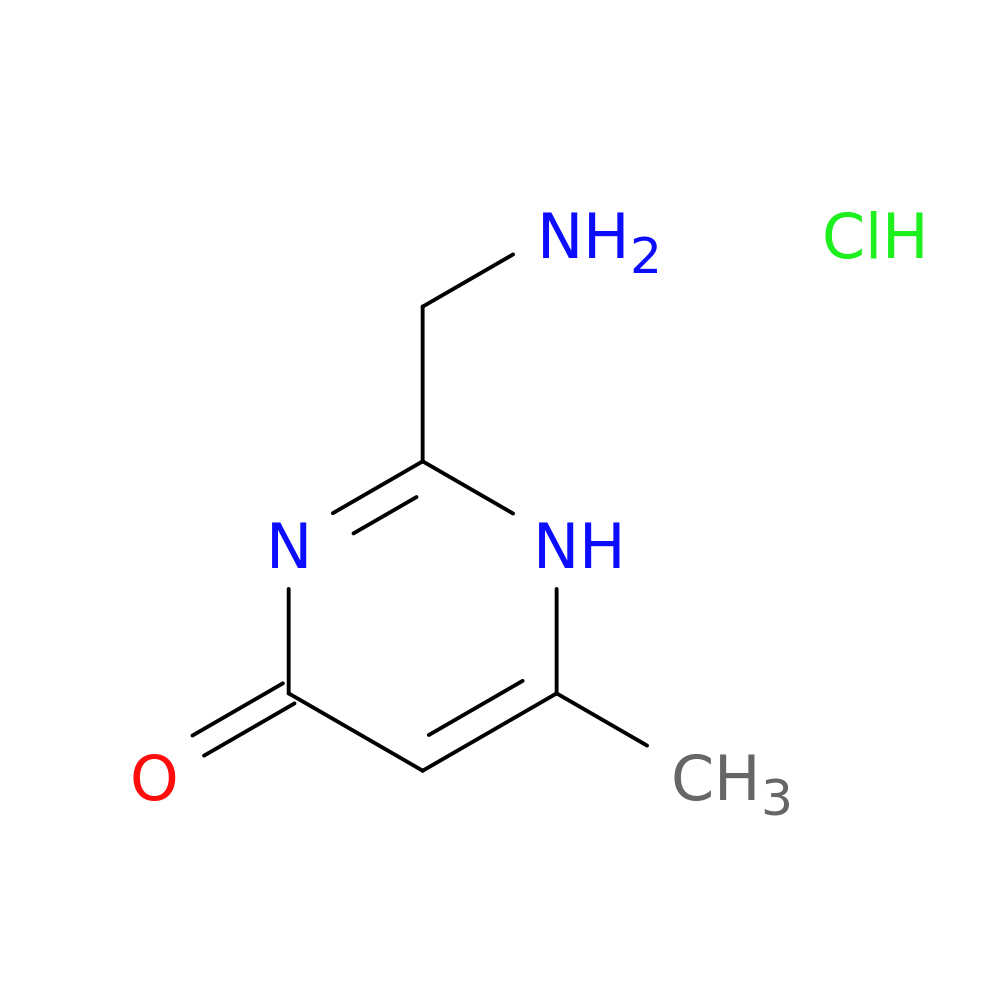 4(3H)-Pyrimidinone, 2-(aminomethyl)-6-methyl-, hydrochloride (1:2)