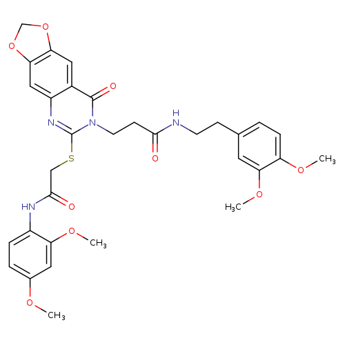 3-[6-({[(2,4-dimethoxyphenyl)carbamoyl]methyl}sulfanyl)-8-oxo-2H,7H,8H-[1,3]dioxolo[4,5-g]quinazolin-7-yl]-N-[2-(3,4-dimethoxyphenyl)ethyl]propanamide