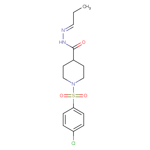 1-(4-chlorobenzenesulfonyl)-N'-[(1E)-propylidene]piperidine-4-carbohydrazide