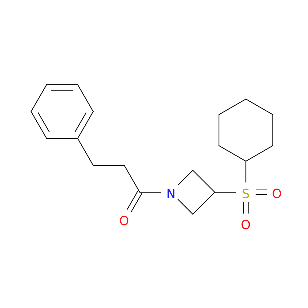 1-[3-(cyclohexanesulfonyl)azetidin-1-yl]-3-phenylpropan-1-one