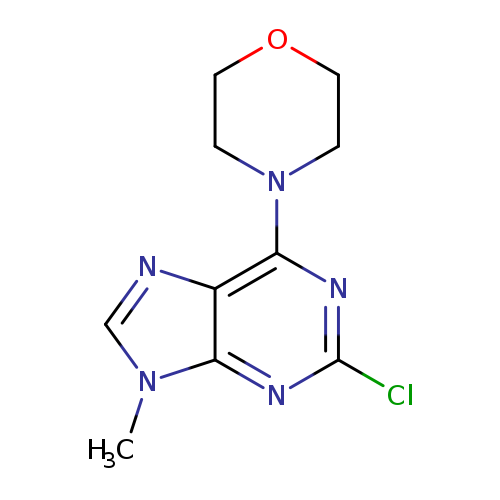 9H-Purine, 2-chloro-9-Methyl-6-(4-Morpholinyl)-