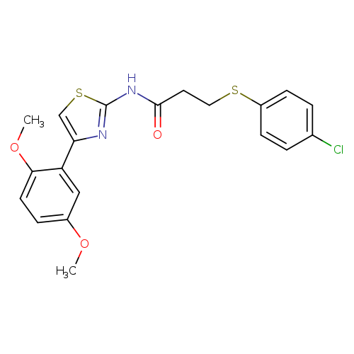 3-[(4-chlorophenyl)sulfanyl]-N-[4-(2,5-dimethoxyphenyl)-1,3-thiazol-2-yl]propanamide