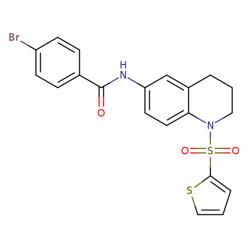 4-bromo-N-[1-(thiophene-2-sulfonyl)-1,2,3,4-tetrahydroquinolin-6-yl]benzamide