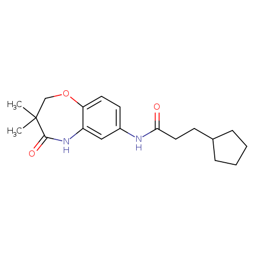 3-cyclopentyl-N-(3,3-dimethyl-4-oxo-2,3,4,5-tetrahydro-1,5-benzoxazepin-7-yl)propanamide