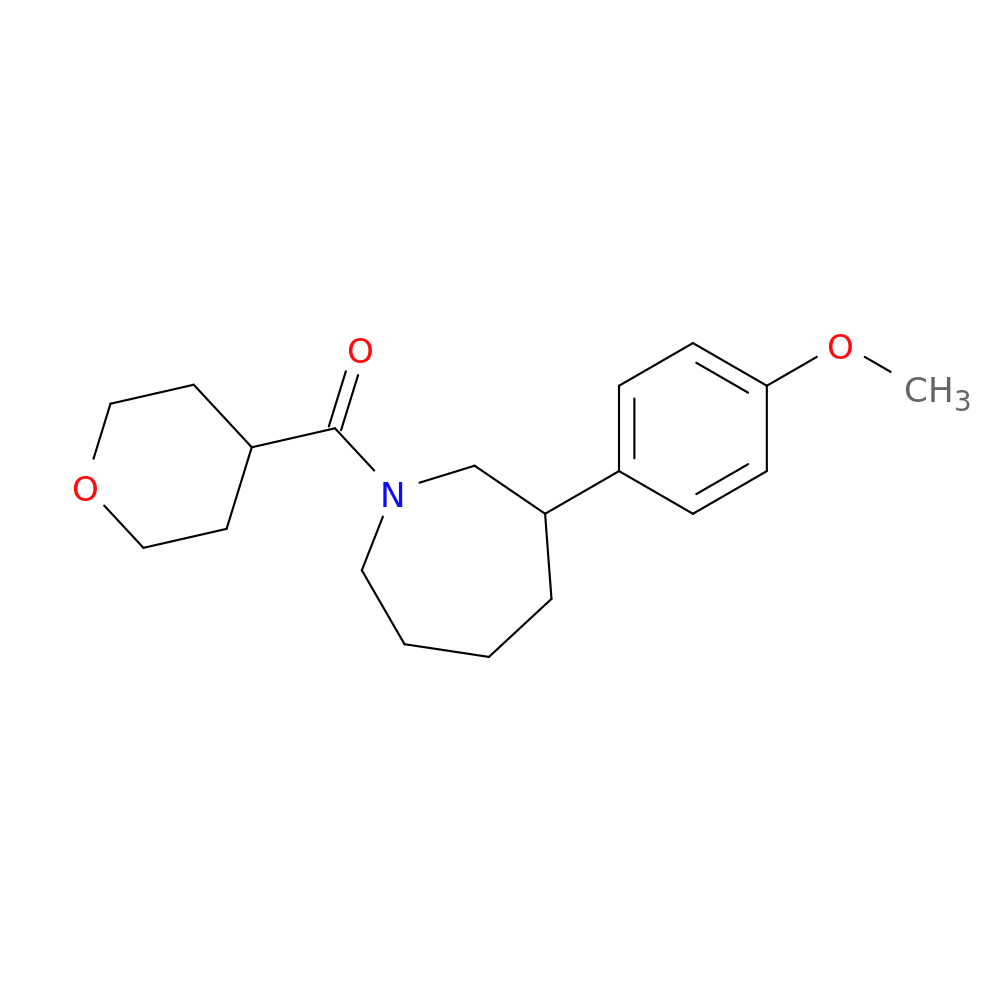 3-(4-methoxyphenyl)-1-(oxane-4-carbonyl)azepane