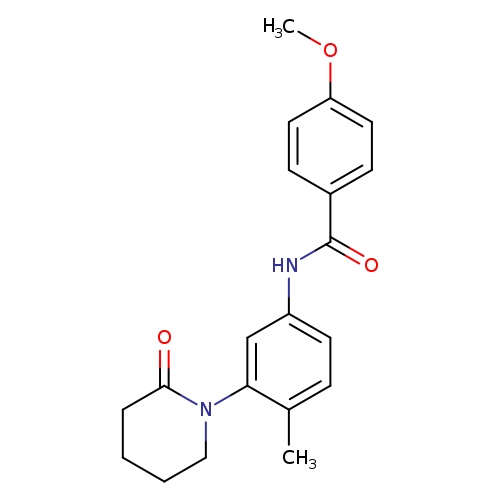 4-methoxy-N-[4-methyl-3-(2-oxopiperidin-1-yl)phenyl]benzamide
