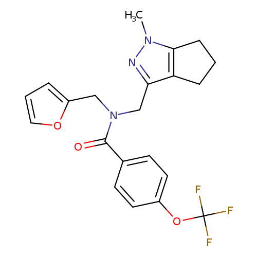 N-[(furan-2-yl)methyl]-N-({1-methyl-1H,4H,5H,6H-cyclopenta[c]pyrazol-3-yl}methyl)-4-(trifluoromethoxy)benzamide