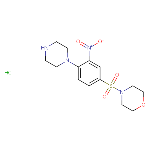 4-[3-nitro-4-(piperazin-1-yl)benzenesulfonyl]morpholine hydrochloride