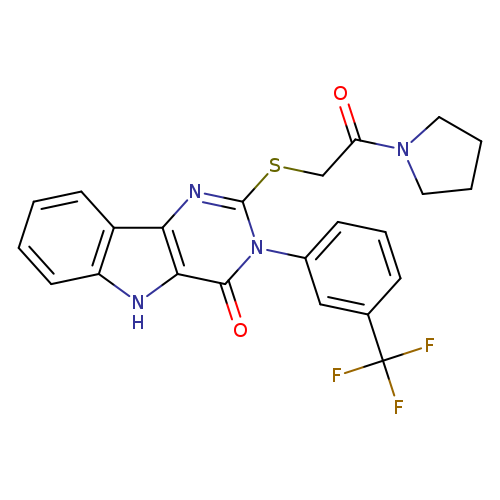 2-{[2-oxo-2-(pyrrolidin-1-yl)ethyl]sulfanyl}-3-[3-(trifluoromethyl)phenyl]-3H,4H,5H-pyrimido[5,4-b]indol-4-one