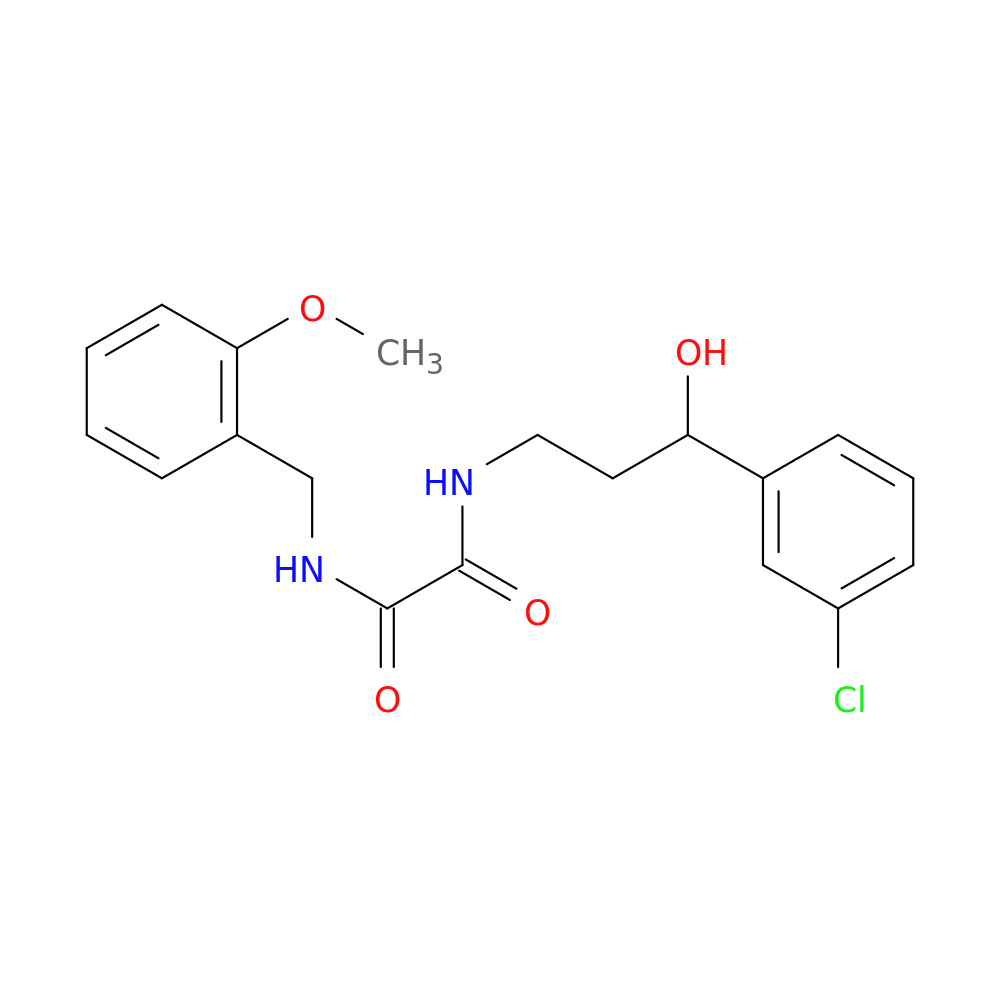 N'-[3-(3-chlorophenyl)-3-hydroxypropyl]-N-[(2-methoxyphenyl)methyl]ethanediamide