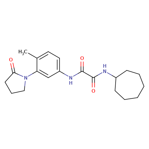 N'-cycloheptyl-N-[4-methyl-3-(2-oxopyrrolidin-1-yl)phenyl]ethanediamide