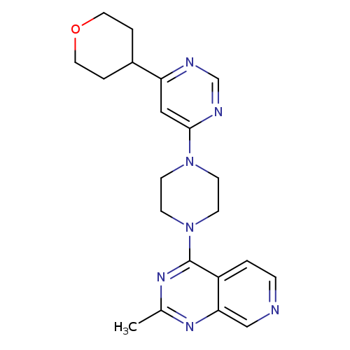4-(4-{2-methylpyrido[3,4-d]pyrimidin-4-yl}piperazin-1-yl)-6-(oxan-4-yl)pyrimidine