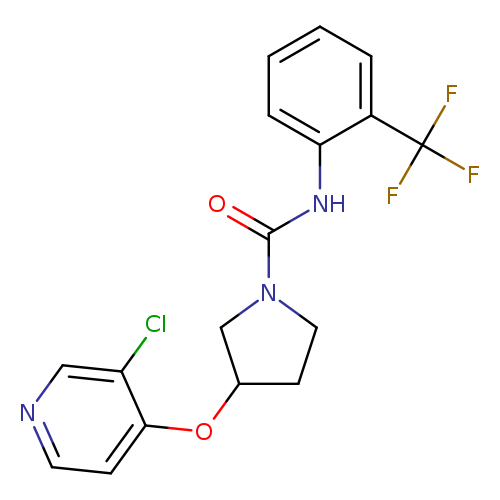 3-[(3-chloropyridin-4-yl)oxy]-N-[2-(trifluoromethyl)phenyl]pyrrolidine-1-carboxamide