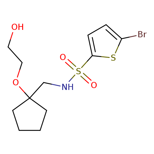 5-bromo-N-{[1-(2-hydroxyethoxy)cyclopentyl]methyl}thiophene-2-sulfonamide