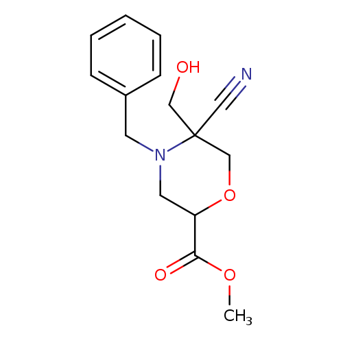 methyl 4-benzyl-5-cyano-5-(hydroxymethyl)morpholine-2-carboxylate