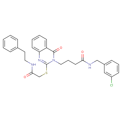 N-[(3-chlorophenyl)methyl]-4-[4-oxo-2-({[(2-phenylethyl)carbamoyl]methyl}sulfanyl)-3,4-dihydroquinazolin-3-yl]butanamide