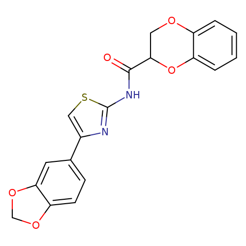 N-[4-(2H-1,3-benzodioxol-5-yl)-1,3-thiazol-2-yl]-2,3-dihydro-1,4-benzodioxine-2-carboxamide