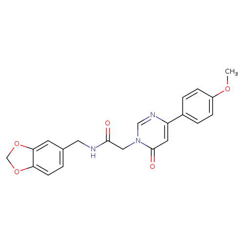 N-[(2H-1,3-benzodioxol-5-yl)methyl]-2-[4-(4-methoxyphenyl)-6-oxo-1,6-dihydropyrimidin-1-yl]acetamide
