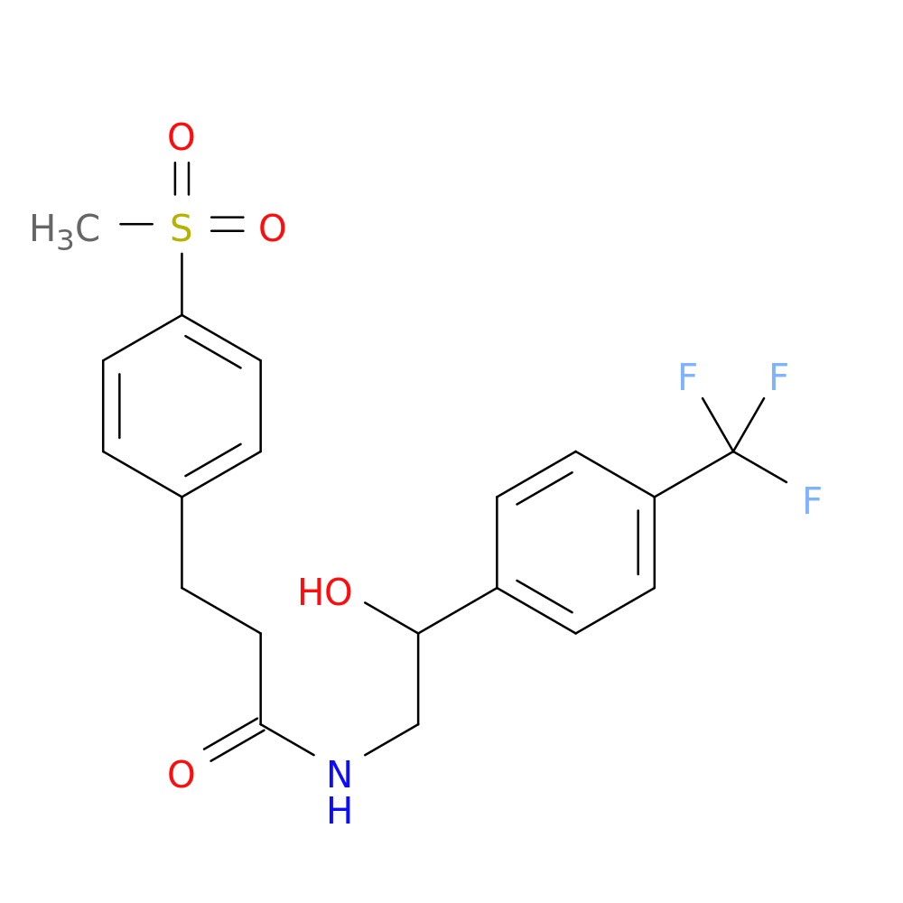N-{2-hydroxy-2-[4-(trifluoromethyl)phenyl]ethyl}-3-(4-methanesulfonylphenyl)propanamide