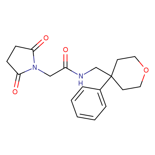 2-(2,5-dioxopyrrolidin-1-yl)-N-[(4-phenyloxan-4-yl)methyl]acetamide