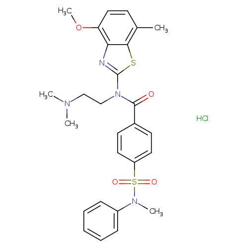 N-[2-(dimethylamino)ethyl]-N-(4-methoxy-7-methyl-1,3-benzothiazol-2-yl)-4-[methyl(phenyl)sulfamoyl]benzamide hydrochloride
