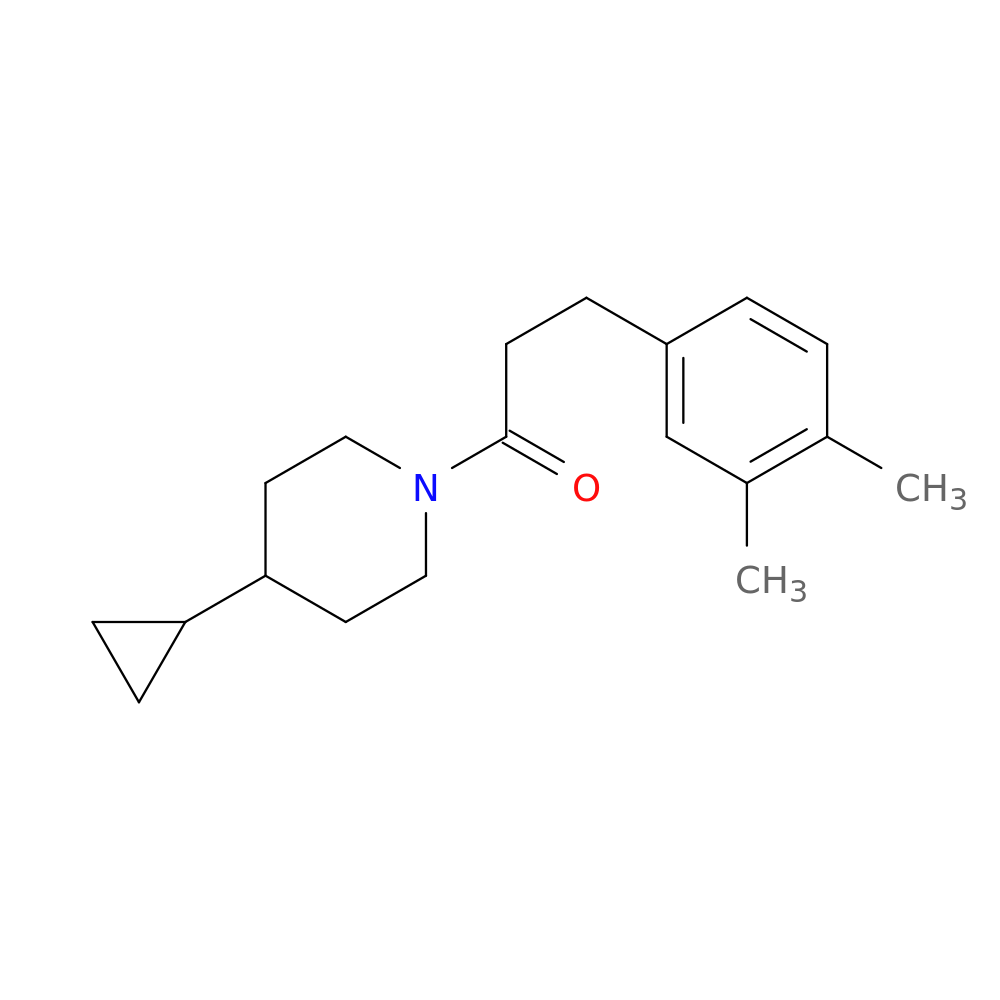 1-(4-cyclopropylpiperidin-1-yl)-3-(3,4-dimethylphenyl)propan-1-one