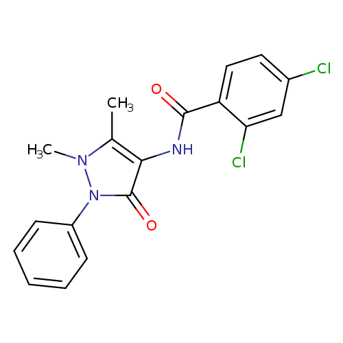 2,4-dichloro-N-(1,5-dimethyl-3-oxo-2-phenyl-2,3-dihydro-1H-pyrazol-4-yl)benzamide