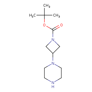 1-​Azetidinecarboxylic acid, 3-​(1-​piperazinyl)​-​, 1,​1-​dimethylethyl ester