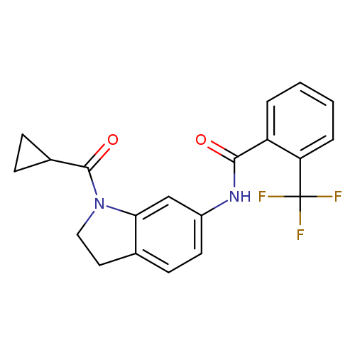 N-(1-cyclopropanecarbonyl-2,3-dihydro-1H-indol-6-yl)-2-(trifluoromethyl)benzamide