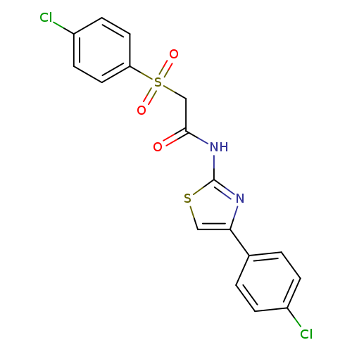 2-(4-chlorobenzenesulfonyl)-N-[4-(4-chlorophenyl)-1,3-thiazol-2-yl]acetamide