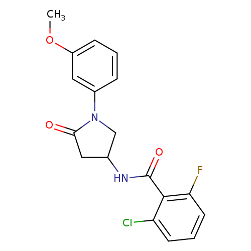 2-chloro-6-fluoro-N-[1-(3-methoxyphenyl)-5-oxopyrrolidin-3-yl]benzamide