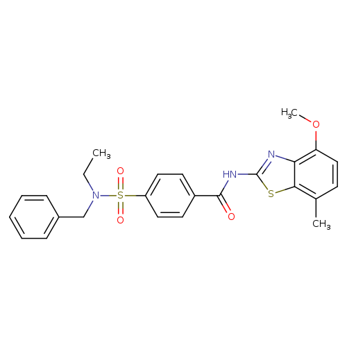 4-[benzyl(ethyl)sulfamoyl]-N-(4-methoxy-7-methyl-1,3-benzothiazol-2-yl)benzamide