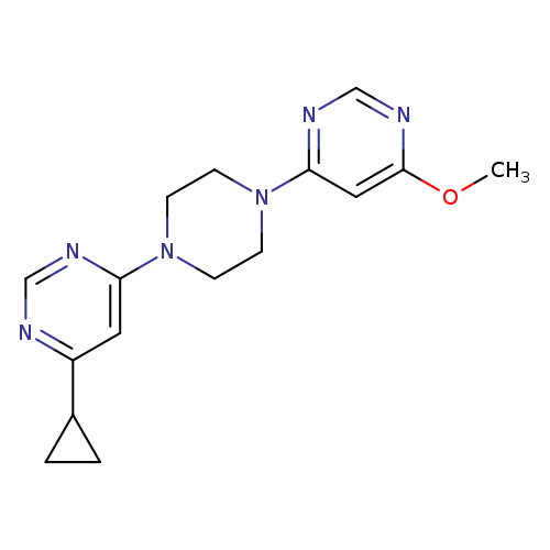 4-cyclopropyl-6-[4-(6-methoxypyrimidin-4-yl)piperazin-1-yl]pyrimidine