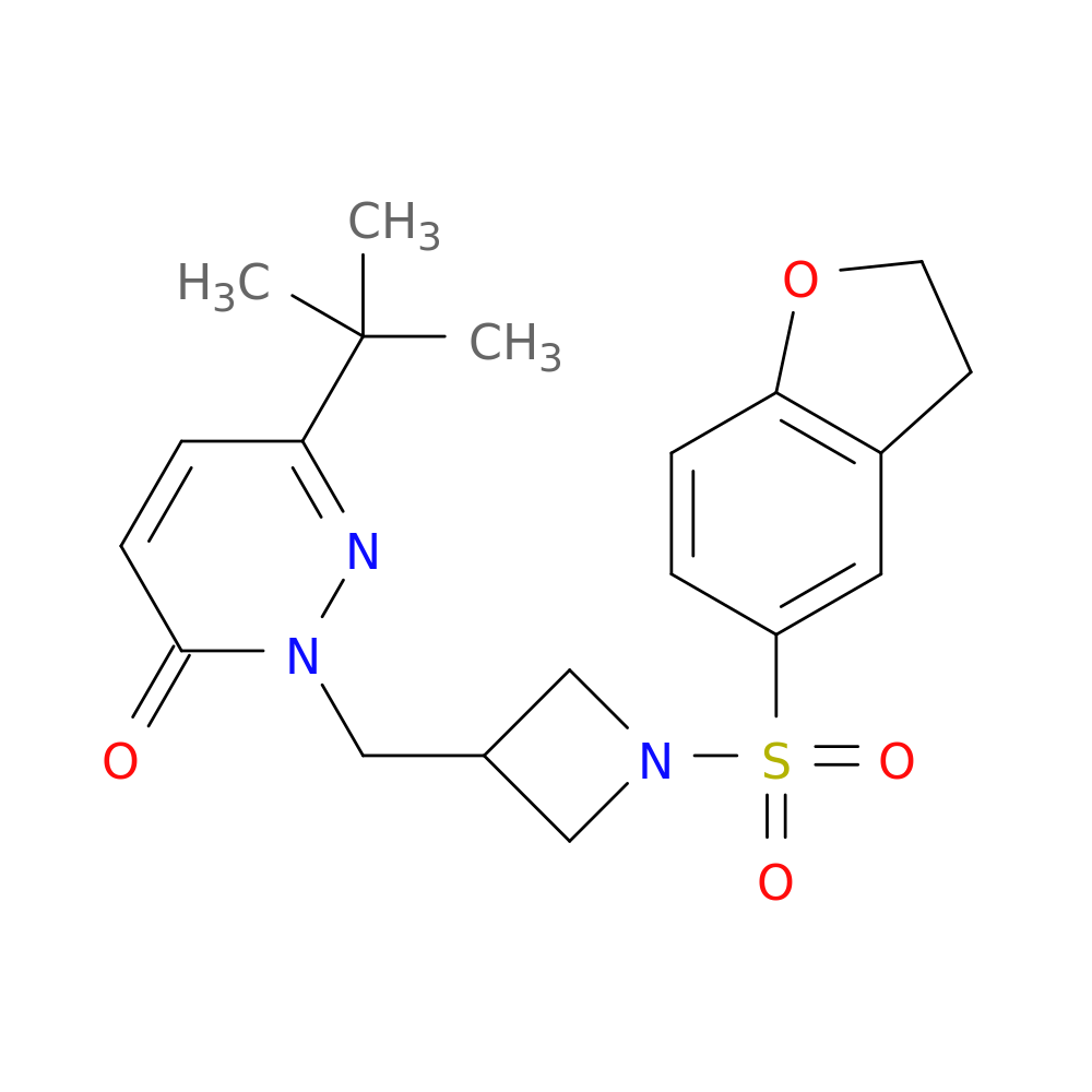 6-tert-butyl-2-{[1-(2,3-dihydro-1-benzofuran-5-sulfonyl)azetidin-3-yl]methyl}-2,3-dihydropyridazin-3-one