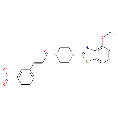 (2E)-1-[4-(4-methoxy-1,3-benzothiazol-2-yl)piperazin-1-yl]-3-(3-nitrophenyl)prop-2-en-1-one
