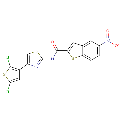N-[4-(2,5-dichlorothiophen-3-yl)-1,3-thiazol-2-yl]-5-nitro-1-benzothiophene-2-carboxamide