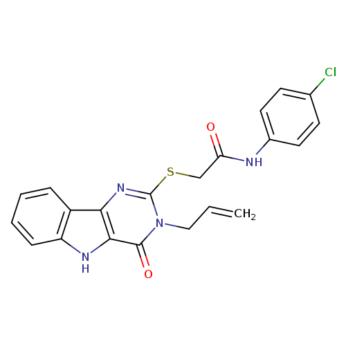 N-(4-chlorophenyl)-2-{[4-oxo-3-(prop-2-en-1-yl)-3H,4H,5H-pyrimido[5,4-b]indol-2-yl]sulfanyl}acetamide