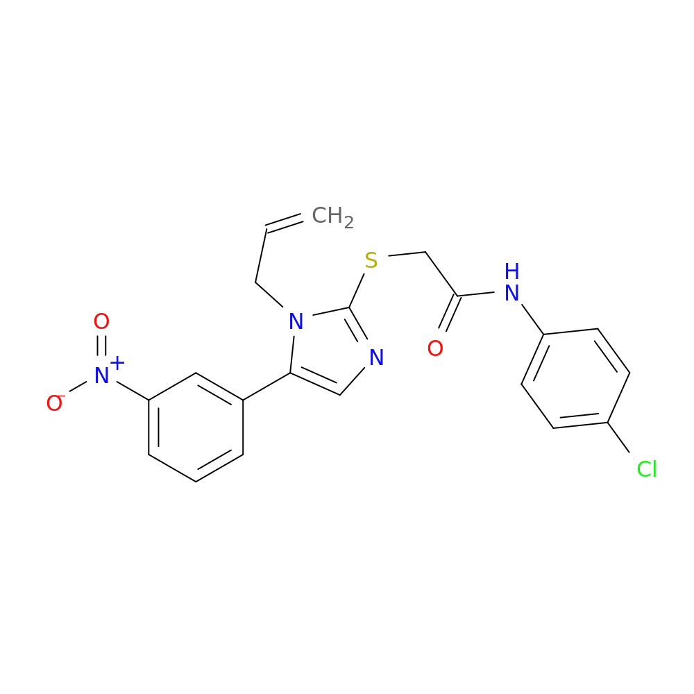 N-(4-chlorophenyl)-2-{[5-(3-nitrophenyl)-1-(prop-2-en-1-yl)-1H-imidazol-2-yl]sulfanyl}acetamide