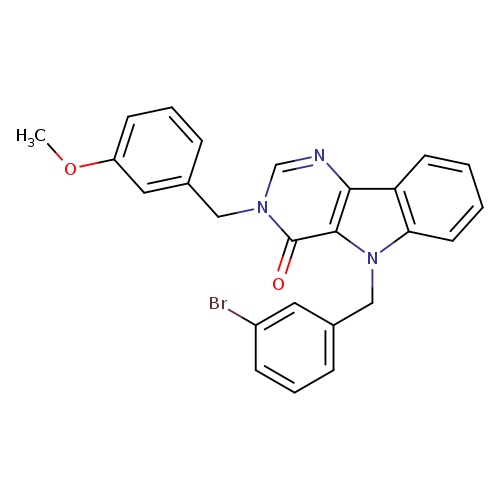 5-[(3-bromophenyl)methyl]-3-[(3-methoxyphenyl)methyl]-3H,4H,5H-pyrimido[5,4-b]indol-4-one