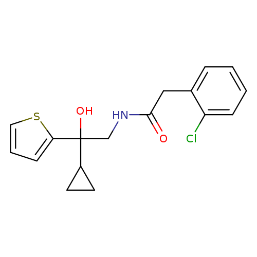 2-(2-chlorophenyl)-N-[2-cyclopropyl-2-hydroxy-2-(thiophen-2-yl)ethyl]acetamide