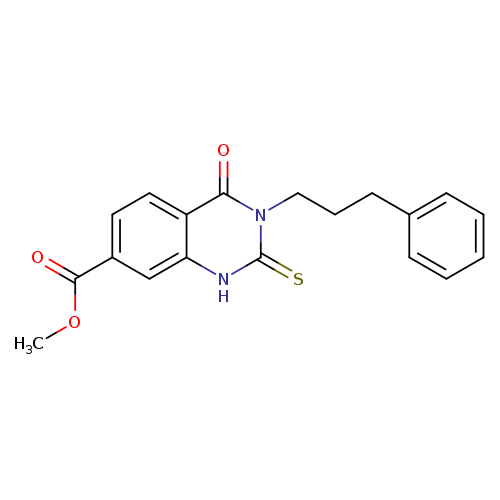 4-Oxo-3-(3-phenyl-propyl)-2-thioxo-1,2,3,4-tetrahydro-quinazoline-7-carboxylic acid methyl ester