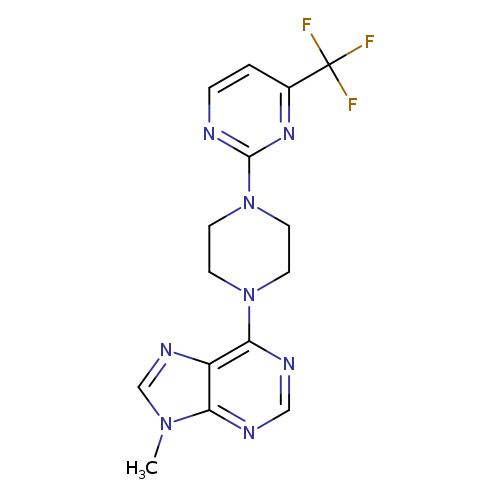 9-methyl-6-{4-[4-(trifluoromethyl)pyrimidin-2-yl]piperazin-1-yl}-9H-purine