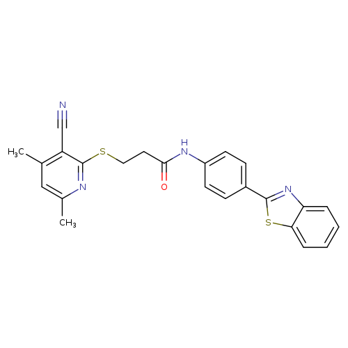 N-[4-(1,3-benzothiazol-2-yl)phenyl]-3-[(3-cyano-4,6-dimethylpyridin-2-yl)sulfanyl]propanamide