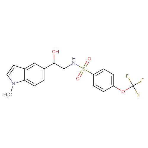 N-[2-hydroxy-2-(1-methyl-1H-indol-5-yl)ethyl]-4-(trifluoromethoxy)benzene-1-sulfonamide