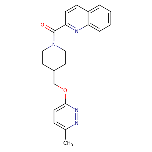 2-(4-{[(6-methylpyridazin-3-yl)oxy]methyl}piperidine-1-carbonyl)quinoline