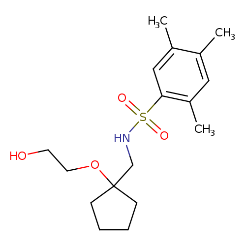 N-{[1-(2-hydroxyethoxy)cyclopentyl]methyl}-2,4,5-trimethylbenzene-1-sulfonamide