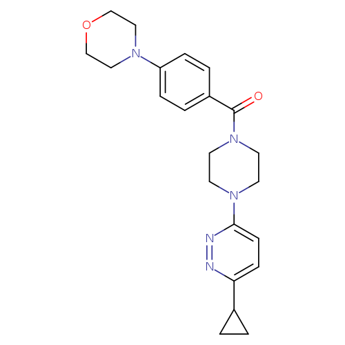 4-{4-[4-(6-cyclopropylpyridazin-3-yl)piperazine-1-carbonyl]phenyl}morpholine