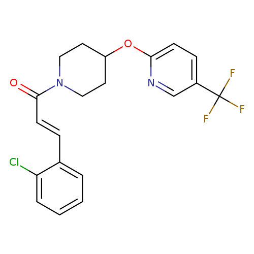 (2E)-3-(2-chlorophenyl)-1-(4-{[5-(trifluoromethyl)pyridin-2-yl]oxy}piperidin-1-yl)prop-2-en-1-one