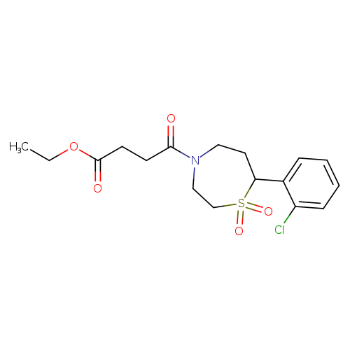ethyl 4-[7-(2-chlorophenyl)-1,1-dioxo-1lambda6,4-thiazepan-4-yl]-4-oxobutanoate